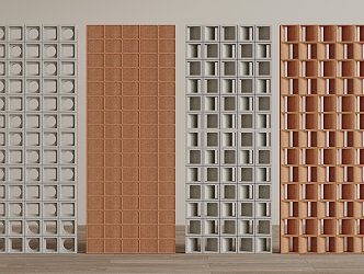 Cement hollow brick partition 3d model