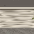 Song style front desk background wall simple background wall front desk reception area background wall company front desk background wall 3d model