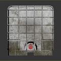 Industrial IBC Tote Storage Equipment With Metal Frame Rustic Surface And Red Valve