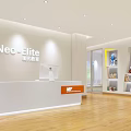 Modern Neo Kids Teens English Learning Center Interior With Colorful Animal Themes And Green Plants