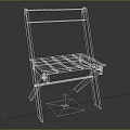 Yellow Wooden Folding Single Chair With Simple Design And Portable Structure