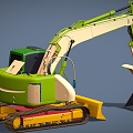 Excavator 2 Industrial equipment Mechanical device Forklift 3d model