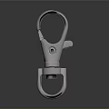 Shiny Stainless Steel Metal Hook With Double Ring Clasp Smooth Surface And Durable Design