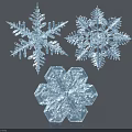 Delicate Transparent Snowflake Decorative Ornament Set With Various Designs For Home Decor