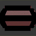 Modern Computer Case With Transparent Front Panel Red Top Grille And Angular Structure Design