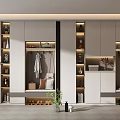 Modern shoe cabinet shoe cabinet combination 3d model
