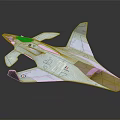 Gray British Fighter Jet Model With Streamlined Design And Military Emblems 3d model