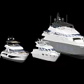 Modern White Yachts in Different Sizes and Sleek Contemporary Designs