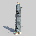 Modern Urban Skyscraper Complex With Glass Facade Spiral Structure And Green Terraces