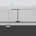 Modern Black and White Table Lamps with Adjustable Arms and Sleek Design