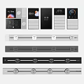 Switch Socket Switch Panel Display Rail Socket Switch Screen 3d model