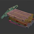 Stacked Durable Wooden Pallets For Home Storage And Household Organization Needs
