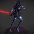 Ninja female warrior game role heroine beauty assassin warrior 3d model