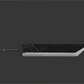 Black Blade Knife As Modern Weapon With Brown Handle And Metal Texture