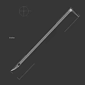 Durable Metal Fireplace Tool With Long Handle And Forked End Design 3d model