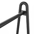 Black Metal Clothing Rack with Stand Design and Bottom Storage Shelf for Home Bedroom Organization