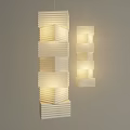 Modern Layered White Chandeliers With Folded Design And Glowing Light For Interior Decor