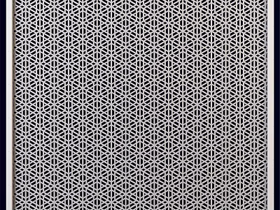 Intricate Black and White Geometric Pattern Wall Decor for Home Decoration 3d model