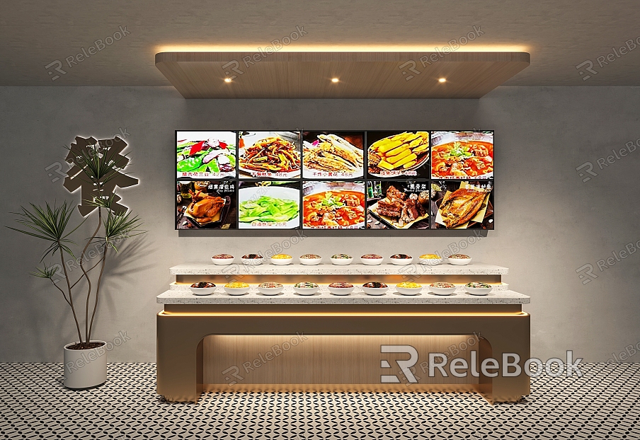 Modern Food Preparation Cabinet Food Brand Light Box Food Selection Table Food Preparation Cabinet Chinese Restaurant Advertising Light Box New Chinese Food Brand Light Box New Chinese Food Preparation Cabinet model