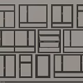Casement Windows With Modern Black Frames Various Designs And Glass Panels