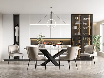 Light Luxury Restaurant 3d model