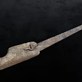 Vintage Hardware Tool Hand Saw with Rusty Blade and Wooden Handle