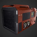 Red And Black HT-48 Equipment With Heat Sink Grille And Circular Component