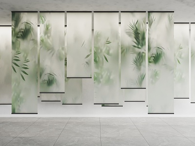 New Chinese Zen Gauze Curtain Bamboo Gauze Curtain Ink Landscape Painting Gauze Curtain New Chinese Tea Room Tea Room Table and Chair New Chinese Bamboo Roller Curtain model