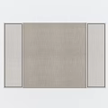 Modern Background Wall Design With Light Gray Main Panel And Side Textured Panels 3d model