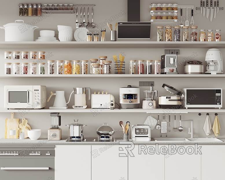 Kitchen Appliances Kitchen Supplies Seasoning Bottle Seasoning Bottle Oven Microwave Coffee Machine Electric Pot Rice Pots and Pans Soybean Milk Maker Range Hood Machine Bread Machine model