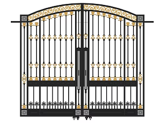 Jianou Gate Iron Gate Entrance Gate 3d model