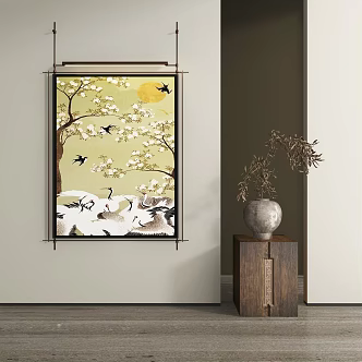 New Chinese abstract decorative painting 3d model
