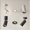 Modern Downlights and Spotlights in White Black Various Ceiling Mounted Designs 3d model