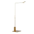 Modern Slim Floor Lamp With Adjustable Head And Square Metal Base 3d model