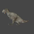 Realistic Gray Dinosaur 3D Model With Scaly Skin And Sharp Claws