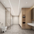 modern public toilet 3d model