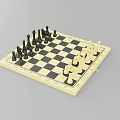Classic Chess Board Game With Black And White Pieces Arranged On Chessboard For Entertainment