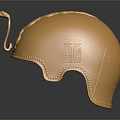 Golden Ancient Warrior Helmet With Serpent Decorations And Shiny Metallic Surface