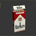 Marlboro Filter Cigarette Pack With Red White Design And New Generation Taste