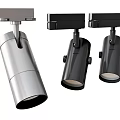 Modern Adjustable Downlights And Spotlights With Silver Black Metal Finish For Indoor Lighting Fixtures