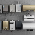 Various Types of Home Water Heaters in Different Colors and Modern Designs for Daily Use