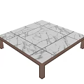 Modern Dining Table With Elegant Marble Top And Sturdy Metal Frame Design 3d model