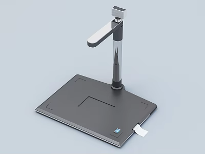 Public Facility Document Scanner With Adjustable Stand And Base For Office Use 3d model