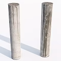 modern column stone column cement column 3d model