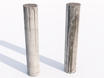 modern column stone column cement column 3d model