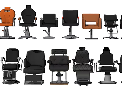 Collection of Various Massage Chairs with Different Designs and Comfort Features 3d model