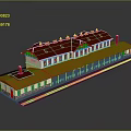 Long Residential Building Featuring Red Roof Yellow Walls And White Windows