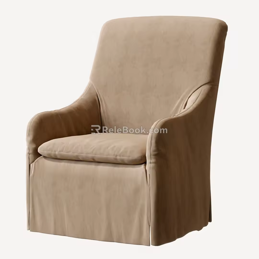 Silent Wind Single Sandy Sofa Shell Sofa 3d model