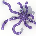 Purple Octopus Shaped Play Equipment with Tentacle Slides and Polka Dot Decorations for Kids