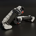 DOF 3D Model Mechanical Equipment With Industrial Arm And Pipe Components